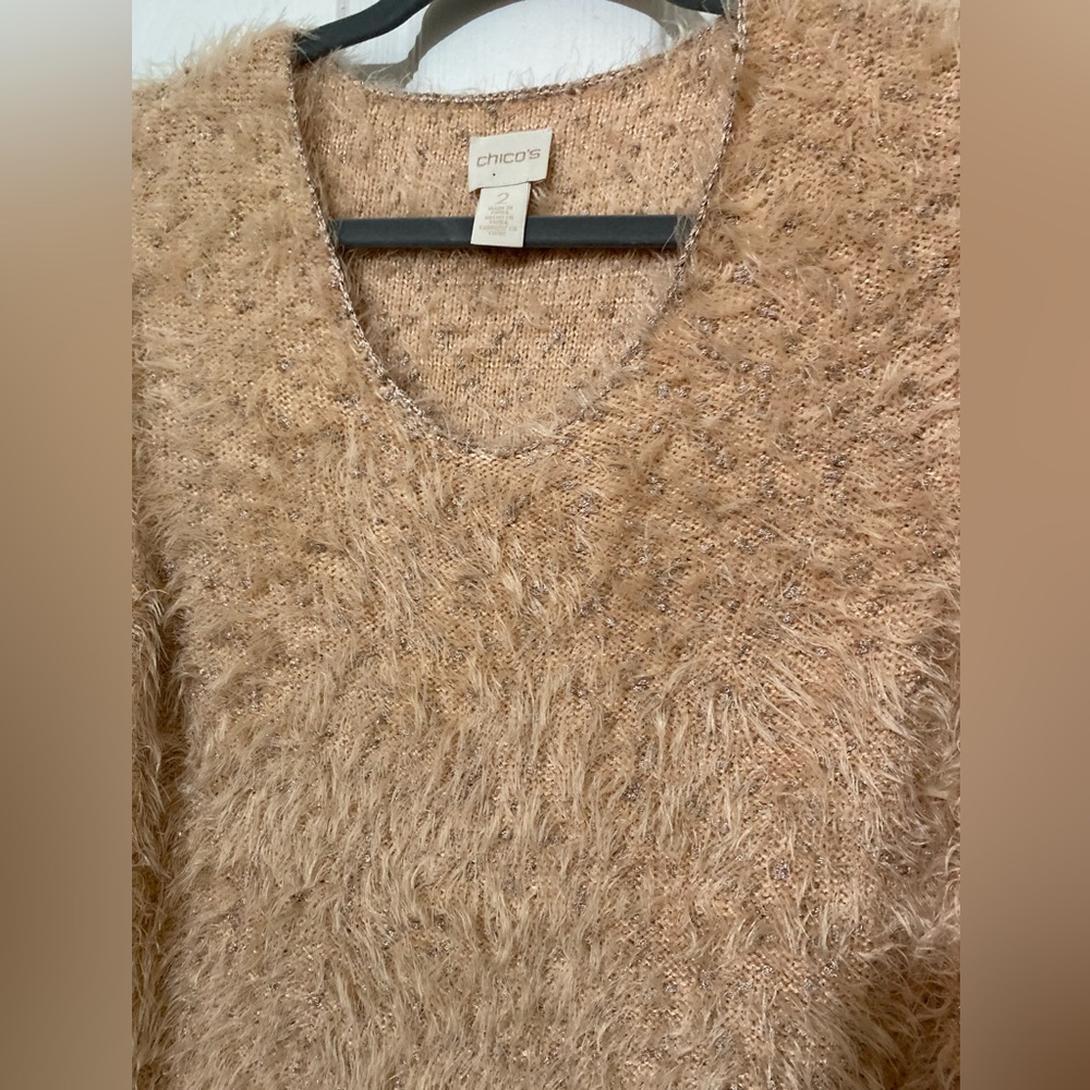 Chico’s Luxurious Fuzzy Sweater, has shimmer! - Picture 2 of 13